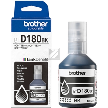 BTD180BK / schwarz / original Brother Tintenflasch / BTD180BK / 7500 S. / 108.00 ml