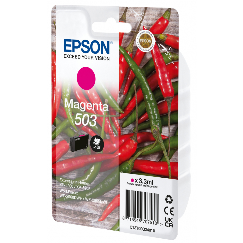 C13T09Q34010 // 503 / original EPSON Tintenpatrone magenta / C13T09Q34010 / 165 S. / 3.30 ml