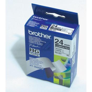 HGE251V5 / schwarz / original BROTHER PTouch Farbband / HGE251V5