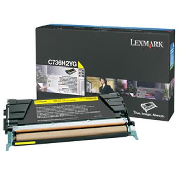 C736H2YG / gelb / original LEXMARK Toner gelb / C736H2YG / 10000 S.