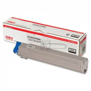 42918916 / schwarz / original OKI Toner schwarz / 42918916 / 15000 S.