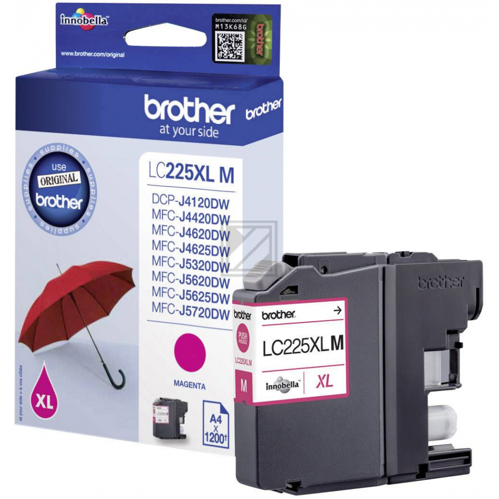 LC225XLM / magenta / original BROTHER Tintenpatrone magenta / LC225XLM / 1200 S. / 11.80 ml