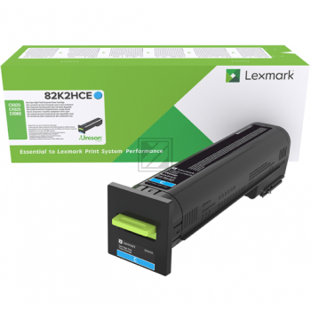 82K2HCE / cyan / original Lexmark Toner cyan / 82K2HCE / 17000 S.