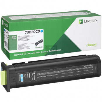 73B20C0 / cyan / original LEXMARK Toner cyan / 73B20C0 / 15000 S.
