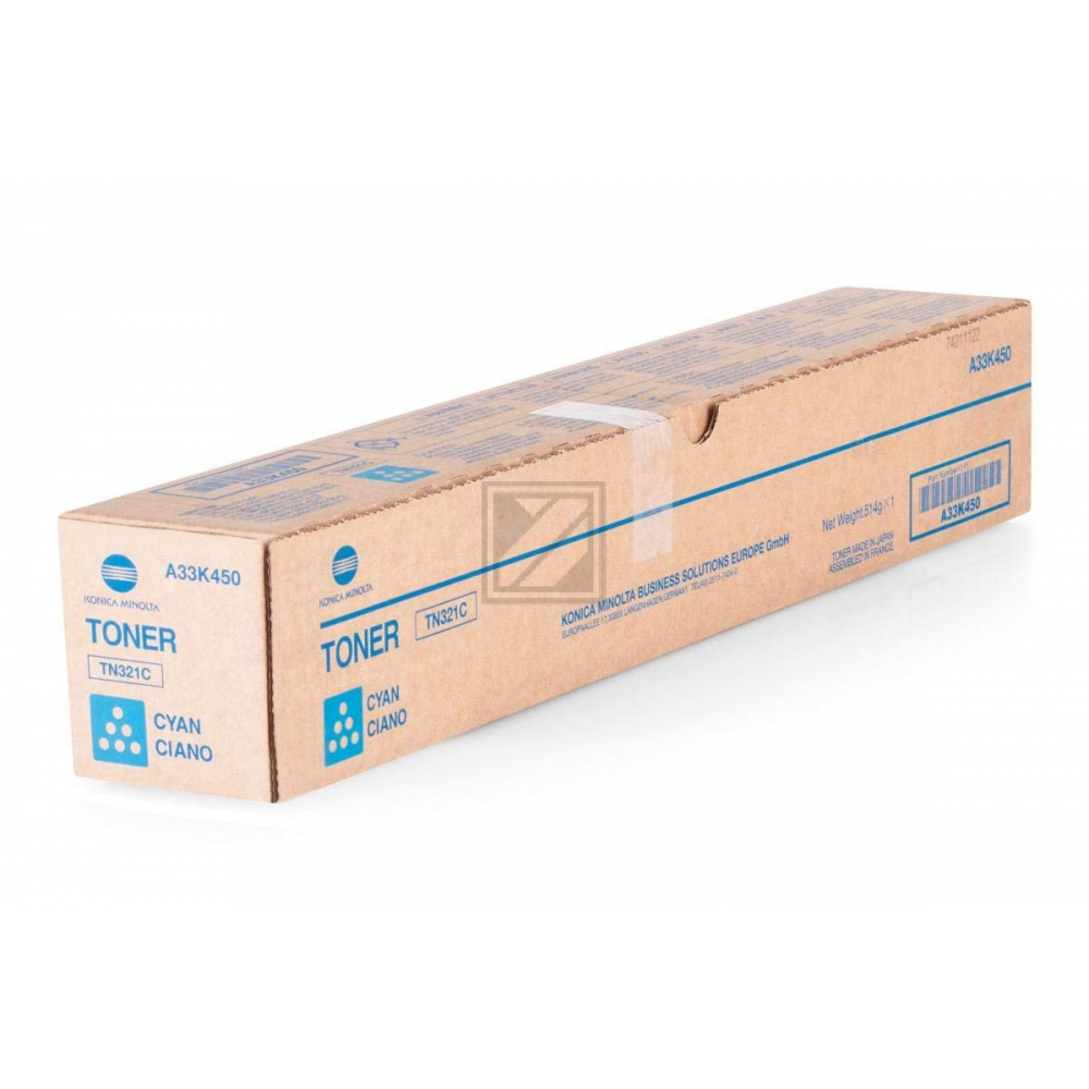 A33K450 // TN321C / cyan / original KONICAMIN Toner cyan / A33K450 / 25000 S.