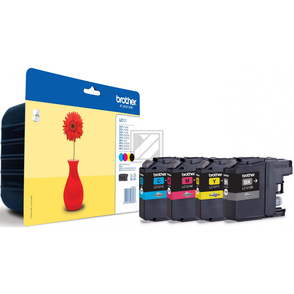 LC121VALBP / original BROTHER Tintenpatrone MultiPack / LC121VALBP / 300 S.