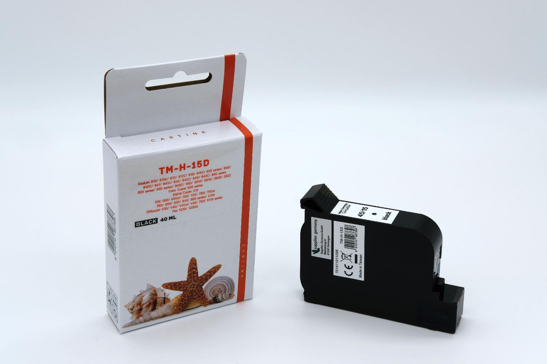 Alternativ Tinte Black für HP / 51645A / 40ml (Patentsicher)