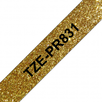 TZEPR831 BROTHER PT 12mm SCHWARZGOLD / TZEPR831