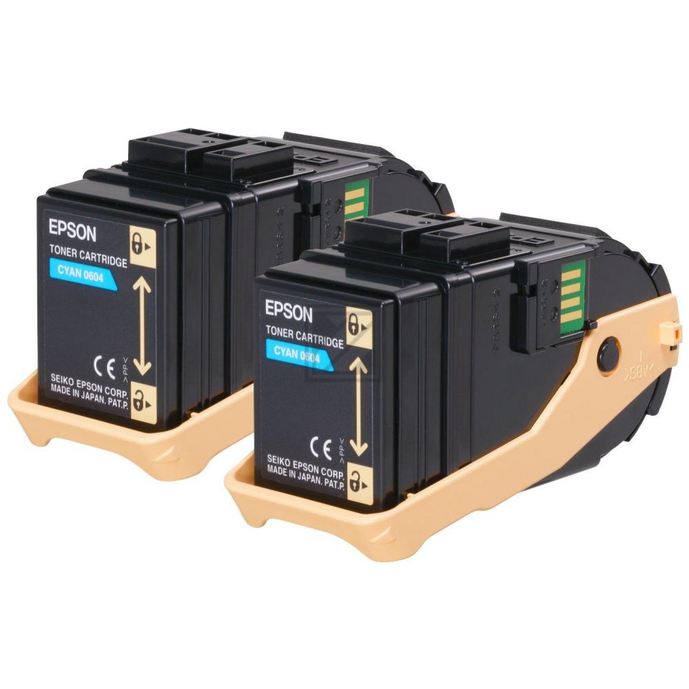 C13S050608 // 0604 / cyan / original EPSON Toner cyan / C13S050608 / 7500 S.