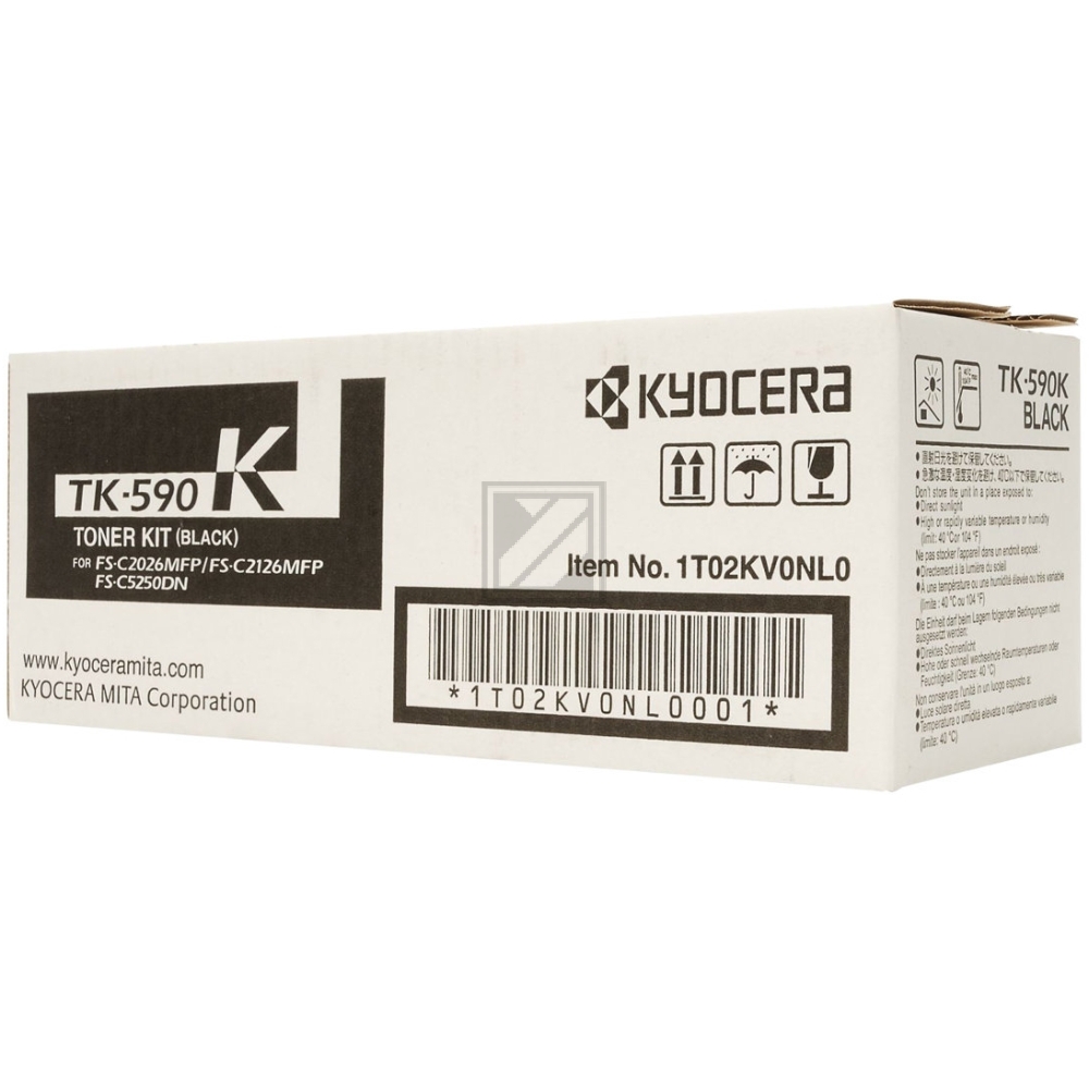 1T02KV0NL0 // TK590K / schwarz / original KYOCERA Toner schwarz / 1T02KV0NL0 / 7000 S.