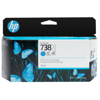 498N5A // 738 / cyan / original HP Tintenpatrone cyan / 498N5A / 130.00 ml