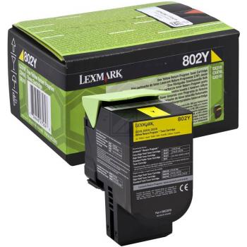80C20Y0 // 802Y / gelb / original LEXMARK Toner gelb / 80C20Y0 / 1000 S.