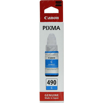 0664C001 // GI490C / cyan / original CANON Tintenflasche cyan / 0664C001 / 7000 S. / 70.00 ml
