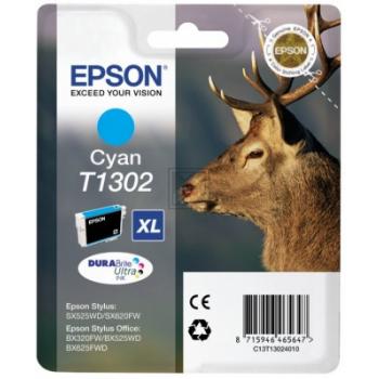 C13T13024012 // T1302 / cyan / original EPSON Tintenpatrone cyan / C13T13024012 / 765 S. / 10.10 ml