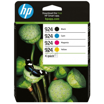 6C3Z1NE // 924 / schwarz gelb cyan magenta / original HP Tintenpatrone MultiPack / 6C3Z1NE