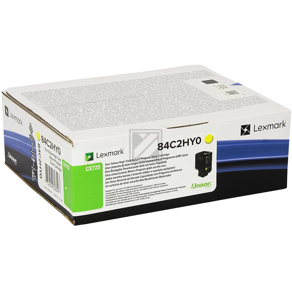 84C2HY0 / gelb / original LEXMARK Toner gelb / 84C2HY0 / 16000 S.