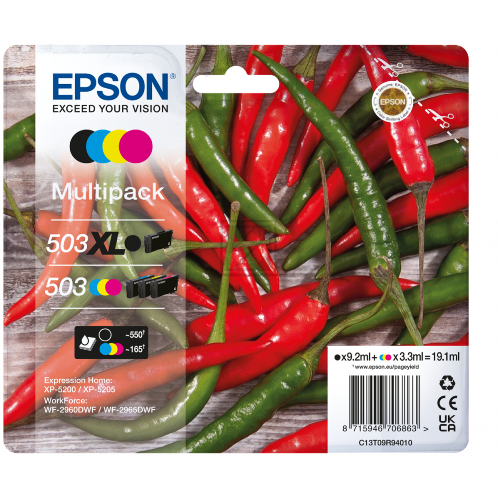 C13T09R94010 // 503XL503 / original EPSON Tintenpatrone MultiPack / C13T09R94010