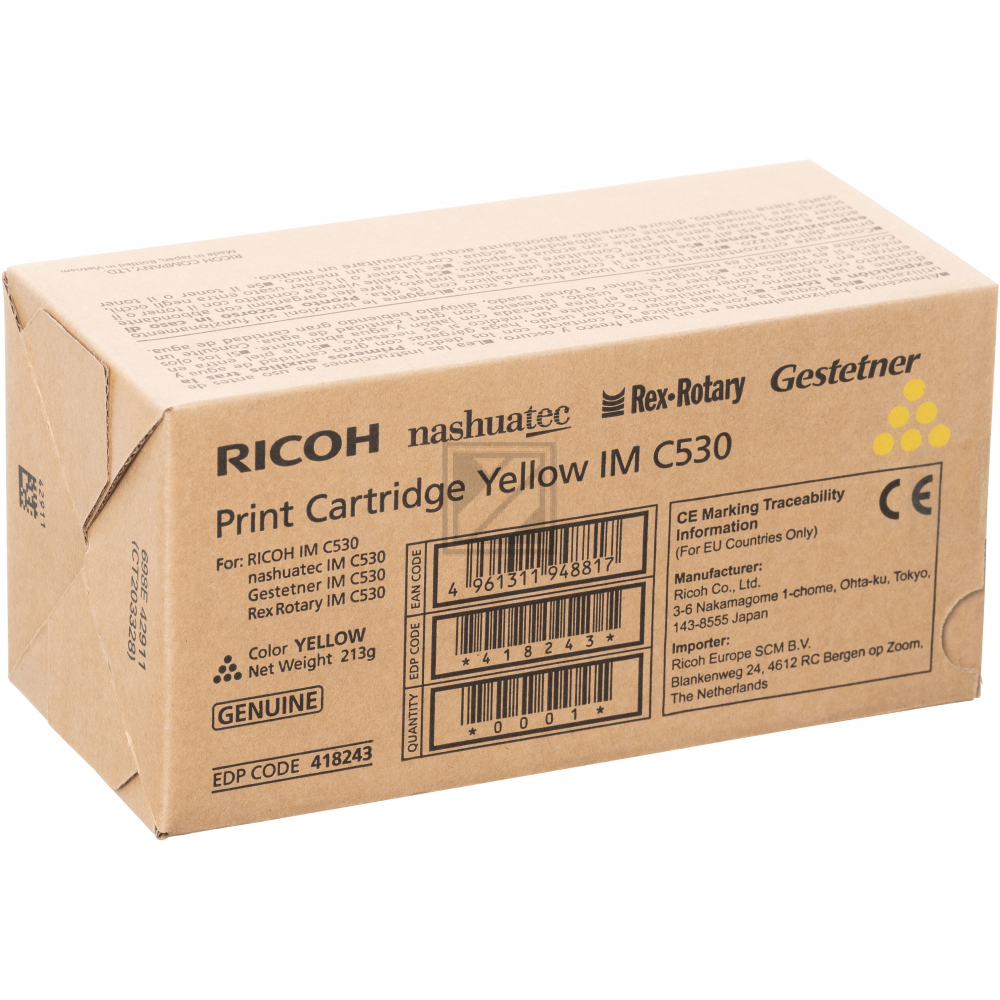 418243 // IMC530 / gelb / original RICOH Toner gelb / 418243 / 18000 S.