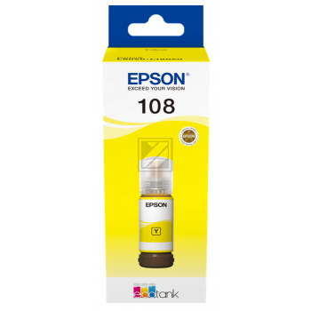 C13T09C44A // 108 / gelb / original EPSON Tintenflasche gelb / C13T09C44A / 70.00 ml