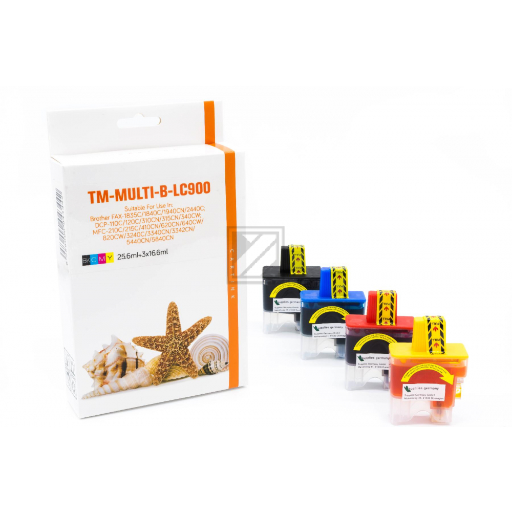 Alternativ Tinte für Brother / LC900VALBP / BK23ml / C,M,Y17,5ml
