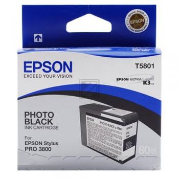 C13T580100 // T5801 / schwarz / original EPSON Tintenpatrone schwarz / C13T580100 / 80.00 ml