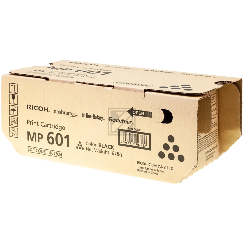 407824 / schwarz / original RICOH Toner schwarz / 407824 / 25000 S.
