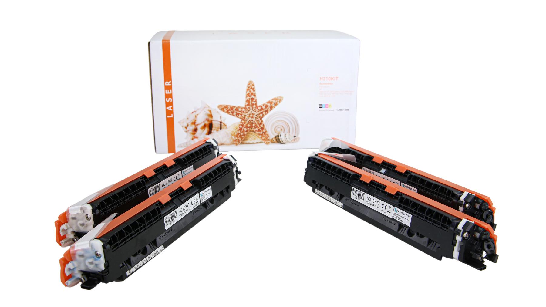 Alternativ Toner Rainbowkit für HP / CE310A / BK1.200 / CMY1.000 Seiten
