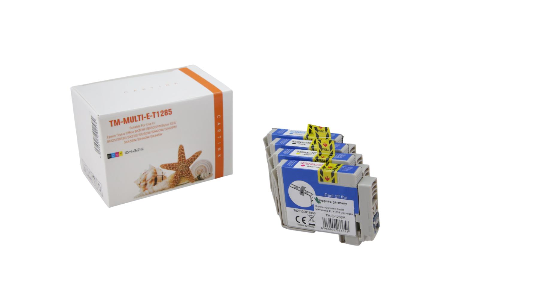 Alternativ Tinte für Epson  / C13T12854010 /BK13ml /C,M,Y6,6ml