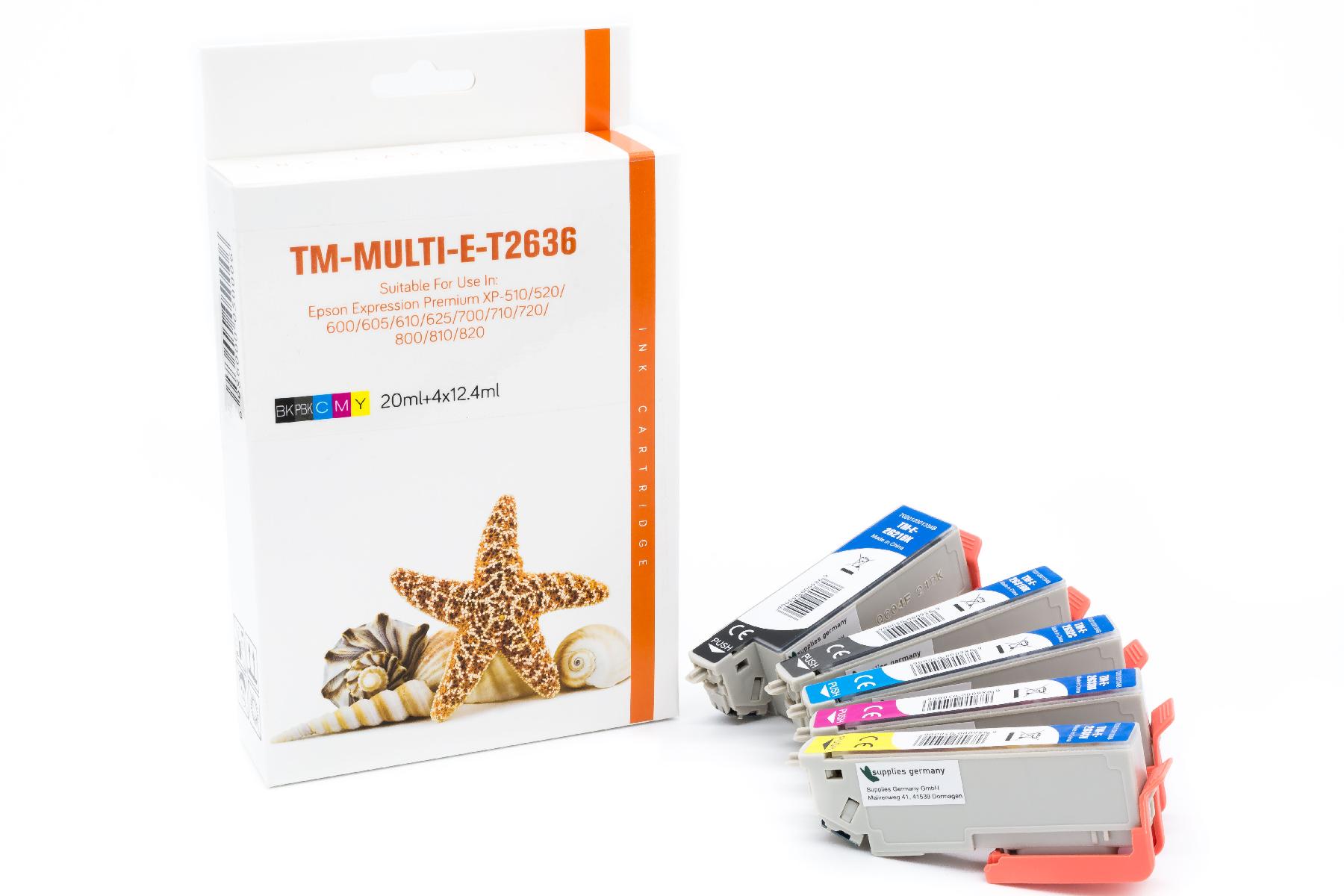 Alternativ Tinte für Epson / C13T26364010 / BK15ml /PBK,C,M,Y10ml