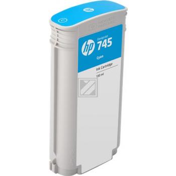 F9J97A // 745 / cyan / original HP Tintenpatrone cyan / F9J97A / 130.00 ml