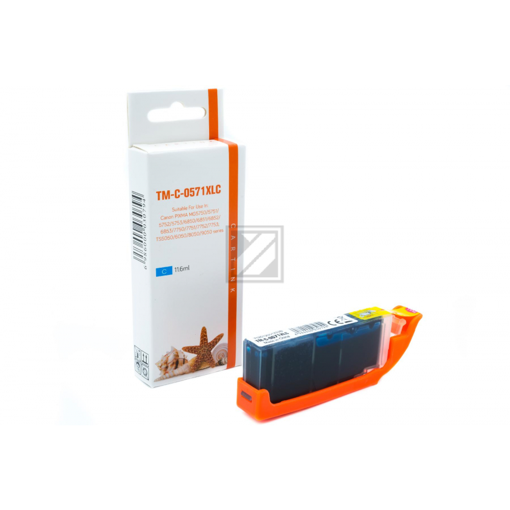 Alternativ Tinte Cyan für / 0386C001 / 11,6ml / mit Chip
