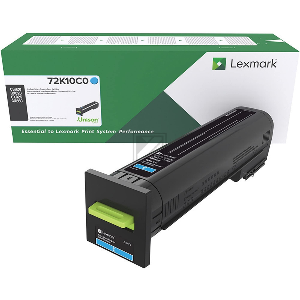 72K20C0 / cyan / original LEXMARK Toner cyan / 72K20C0 / 8000 S.