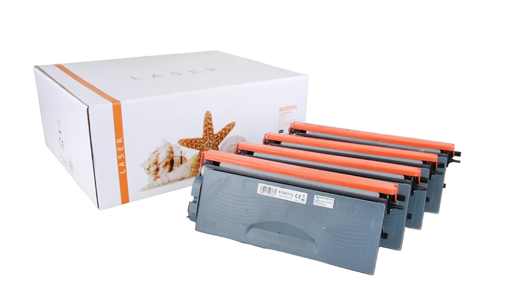 Alternativ Toner Black für  B / TN3280XXL / 4x12.000 Seiten