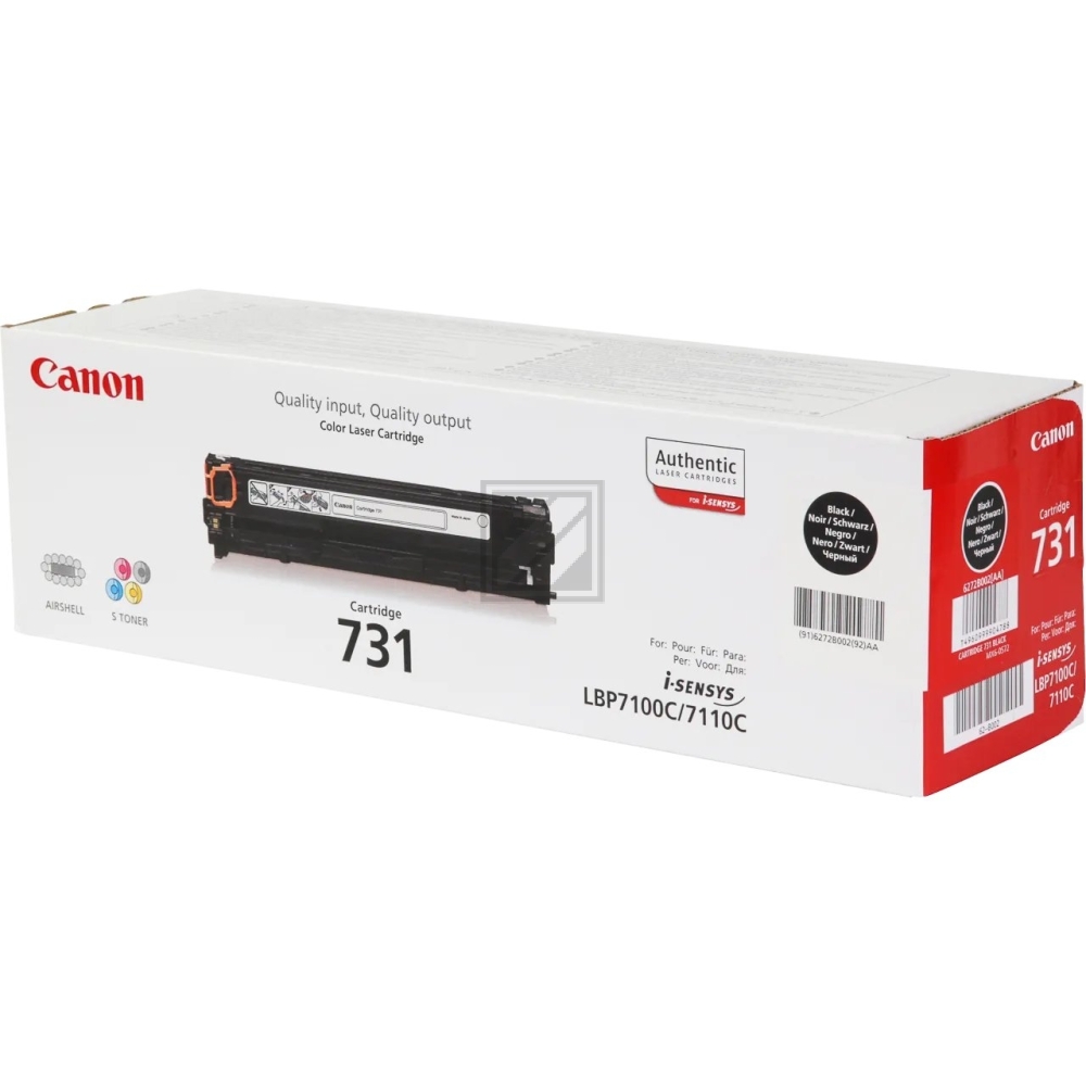 6272B002 // 731BK / schwarz / original CANON Toner schwarz / 6272B002 / 1400 S.