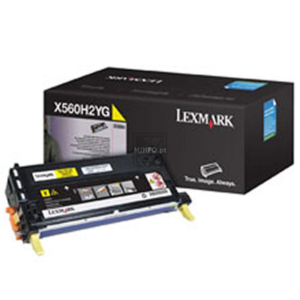 X560H2YG / gelb / original LEXMARK Toner gelb / X560H2YG / 10000 S.