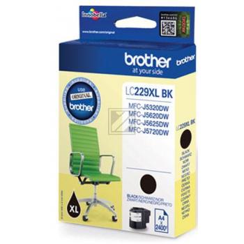 LC229XLBK / schwarz / original BROTHER Tintenpatrone schwarz / LC229XLBK / 2400 S. / 48.20 ml