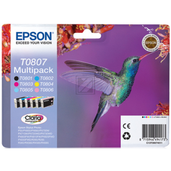 C13T08074011 // T0807 / original EPSON Tintenpatrone MultiPack / C13T08074011 / 220 S.