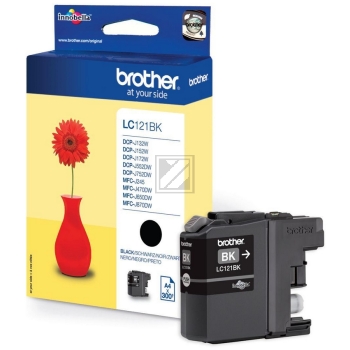 LC121BK / schwarz / original BROTHER Tintenpatrone schwarz / LC121BK / 300 S. / 7.10 ml