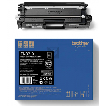 TN821XLBK / schwarz / original BROTHER Toner schwarz / TN821XLBK / 12000 S.