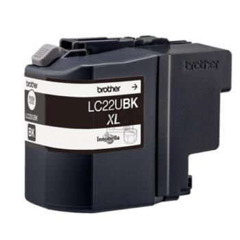 LC22UBK / schwarz / original BROTHER Tintenpatrone schwarz / LC22UBK / 2400 S.