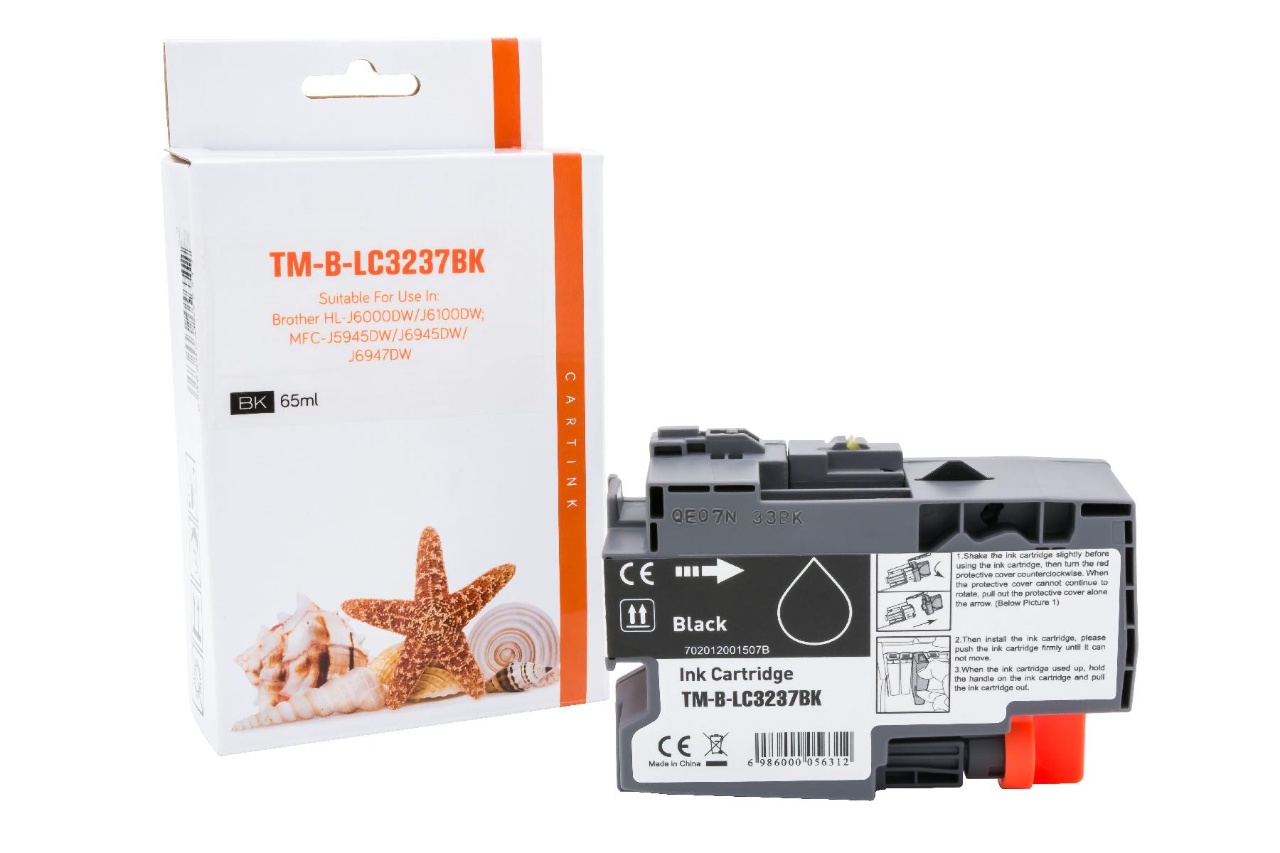 Alternativ Tinte Black für Br / LC3237BK / 3.000 Seiten