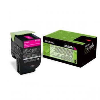 80C2XME // 802XM / original LEXMARK Toner magenta / 80C2XME / 4000 S.