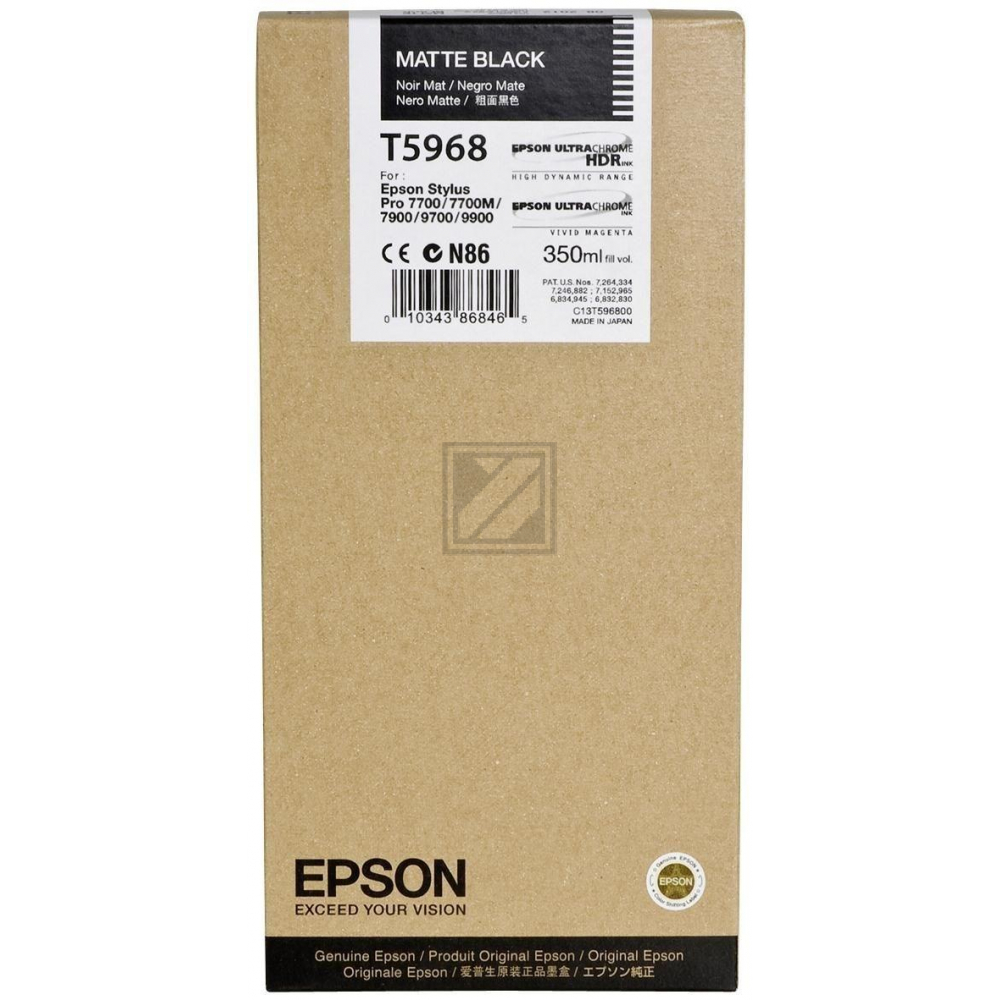C13T59680N // T5968 / schwarz / original Epson Tin / C13T59680N / 350.00 ml