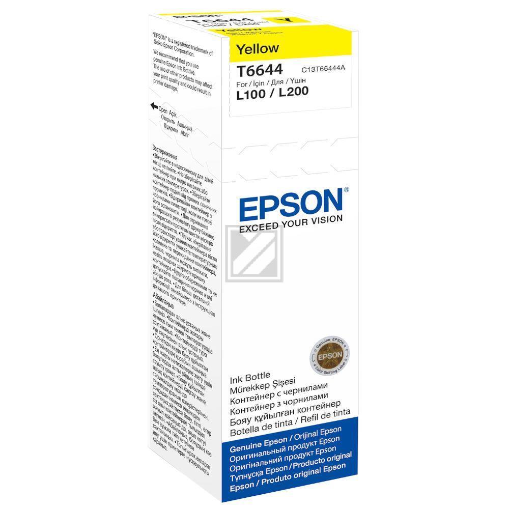 C13T664440 // 664 / gelb / original EPSON Tintenflasche gelb / C13T664440 / 70.00 ml