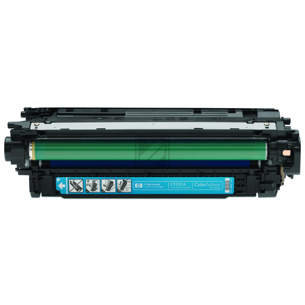 CF031A // 646A / cyan / original HP Toner cyan / CF031A / 12500 S.