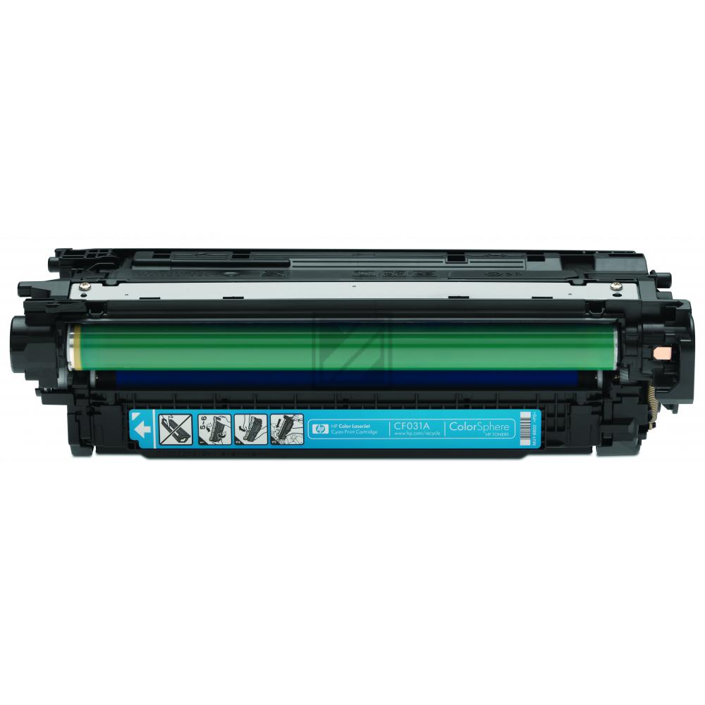 646A (CF 031 A) / original / Toner cyan / CF031A // 12.500 Seiten