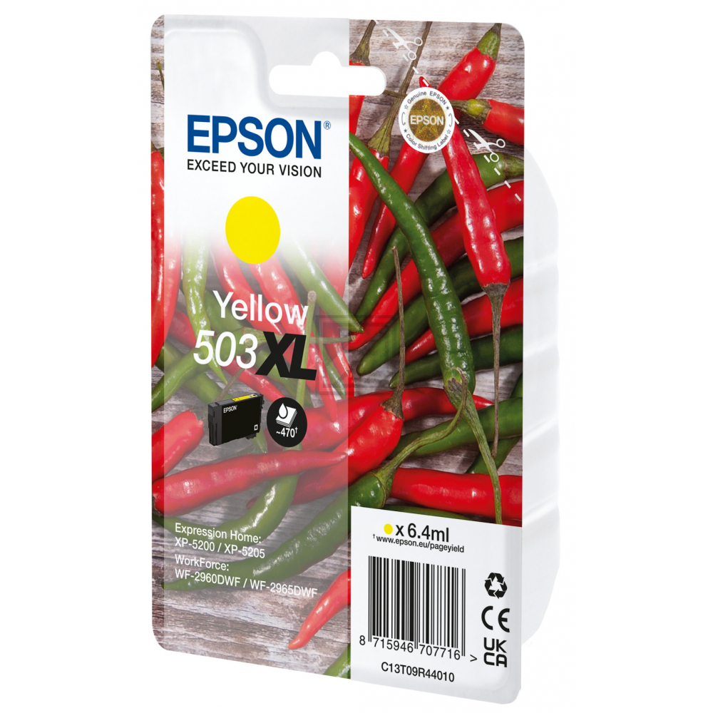 C13T09R44010 // 503XL / original EPSON Tintenpatrone gelb / C13T09R44010 / 470 S. / 6.40 ml