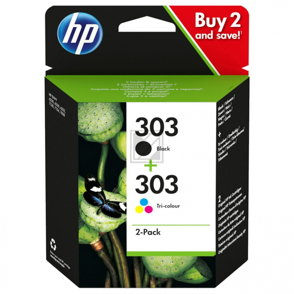 3YM92AE // 303 / original HP Druckkopfpatrone Multipack / 3YM92AE / 4.00 ml