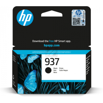 4S6W5NE // 937 / schwarz / original HP Druckkopfpatrone schwarz / 4S6W5NE / 1450 S.