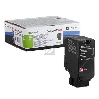 74C20M0 / magenta / original LEXMARK Toner magenta / 74C20M0 / 3000 S.